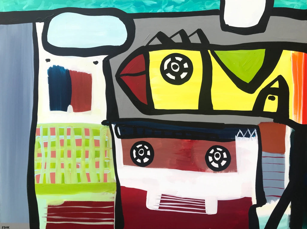 Akryl på lærred 90x120 cm