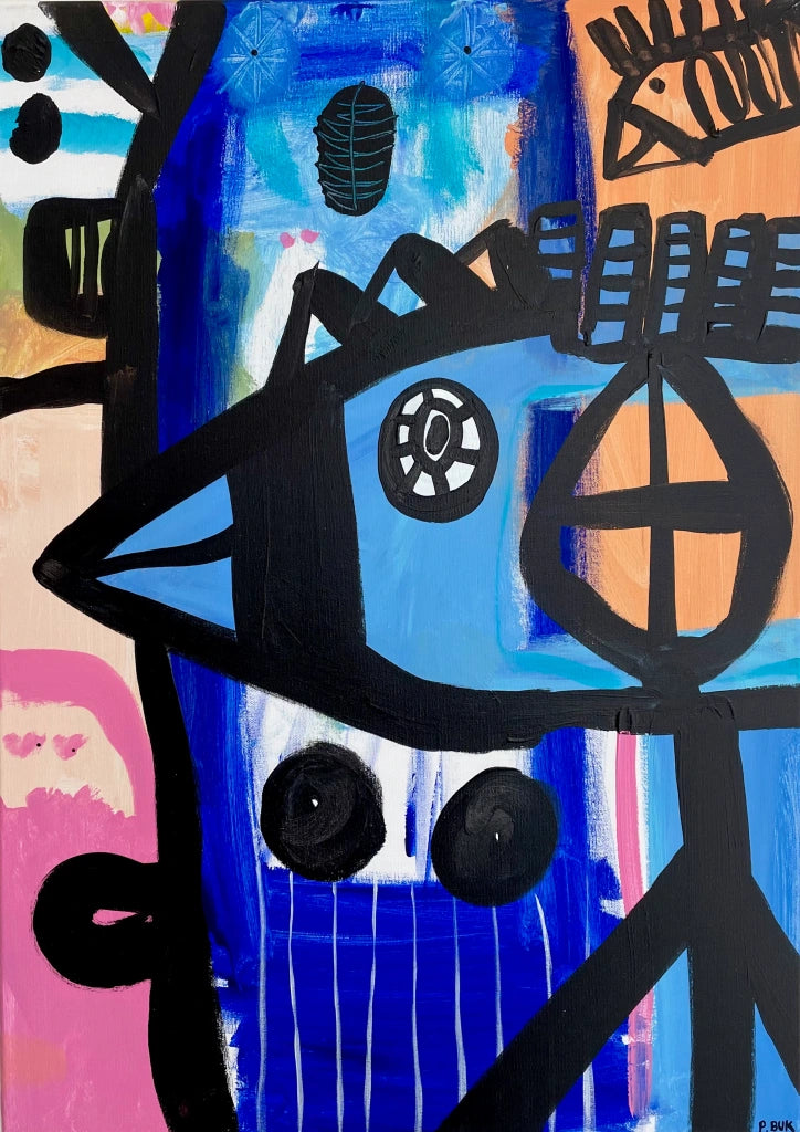 Akryl på lærred 70x50 cm