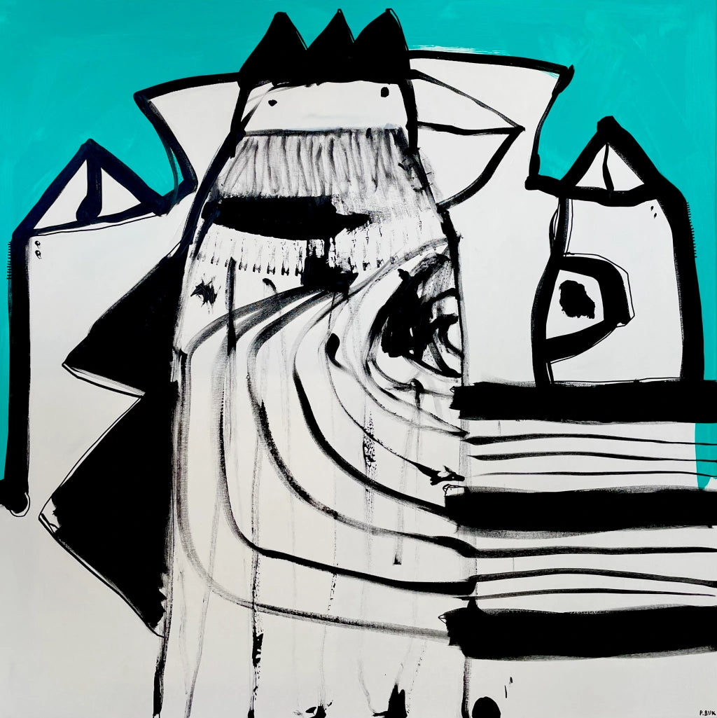 Akryl på lærred 120x120 cm