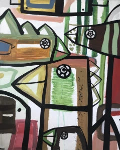 Akryl på lærred 150x120 cm