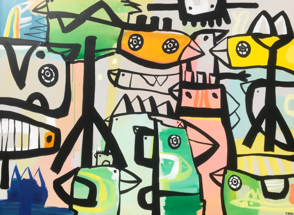 Akryl på lærred 110x150 cm