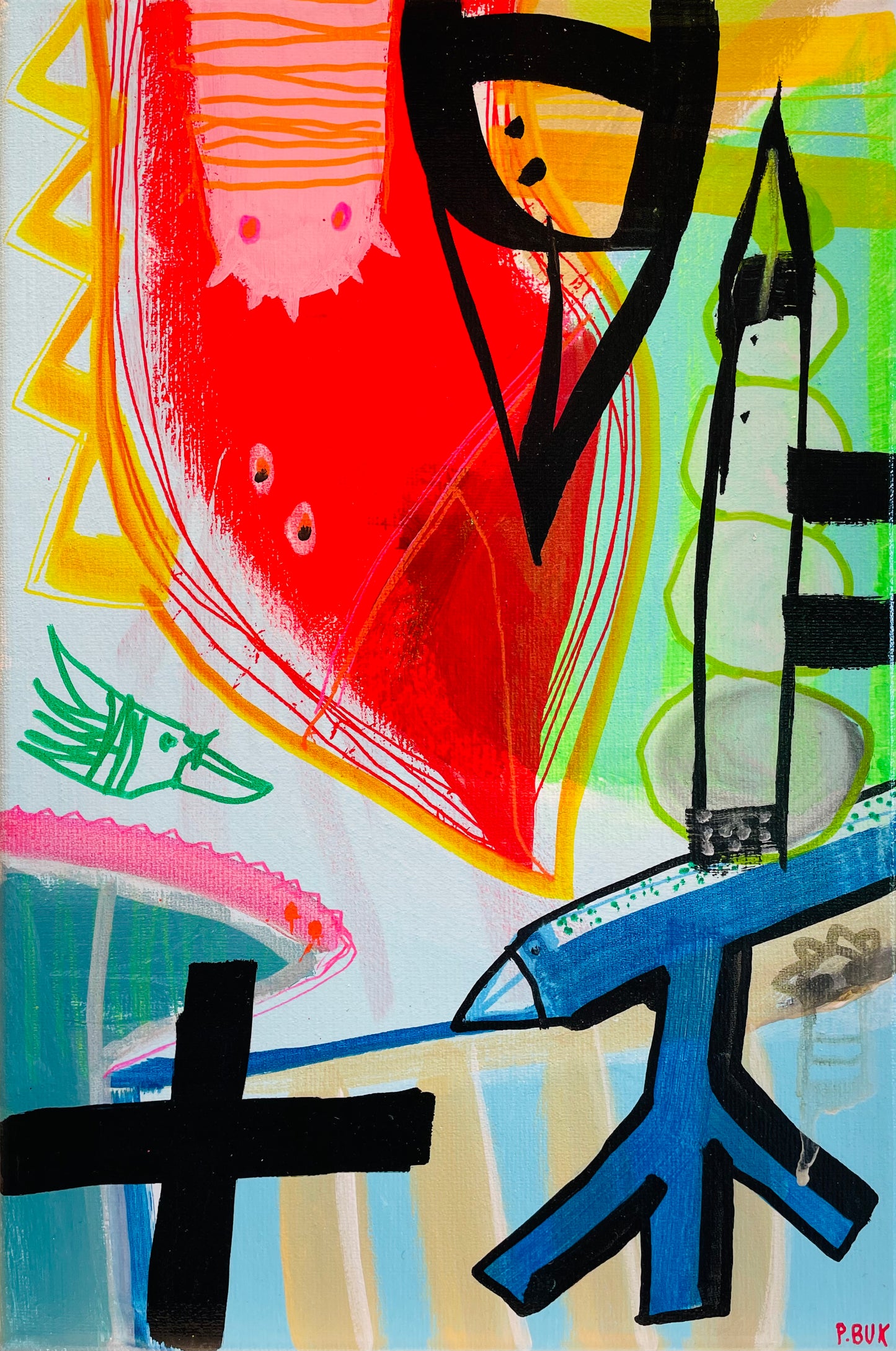 Akryl på lærred 30x20 cm