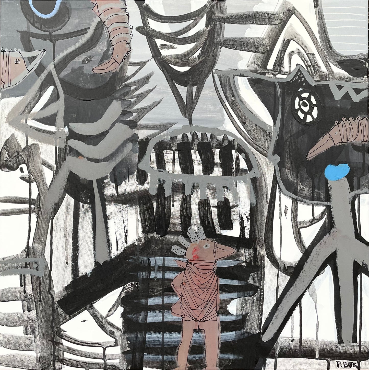 Akryl på lærred 60x60 cm