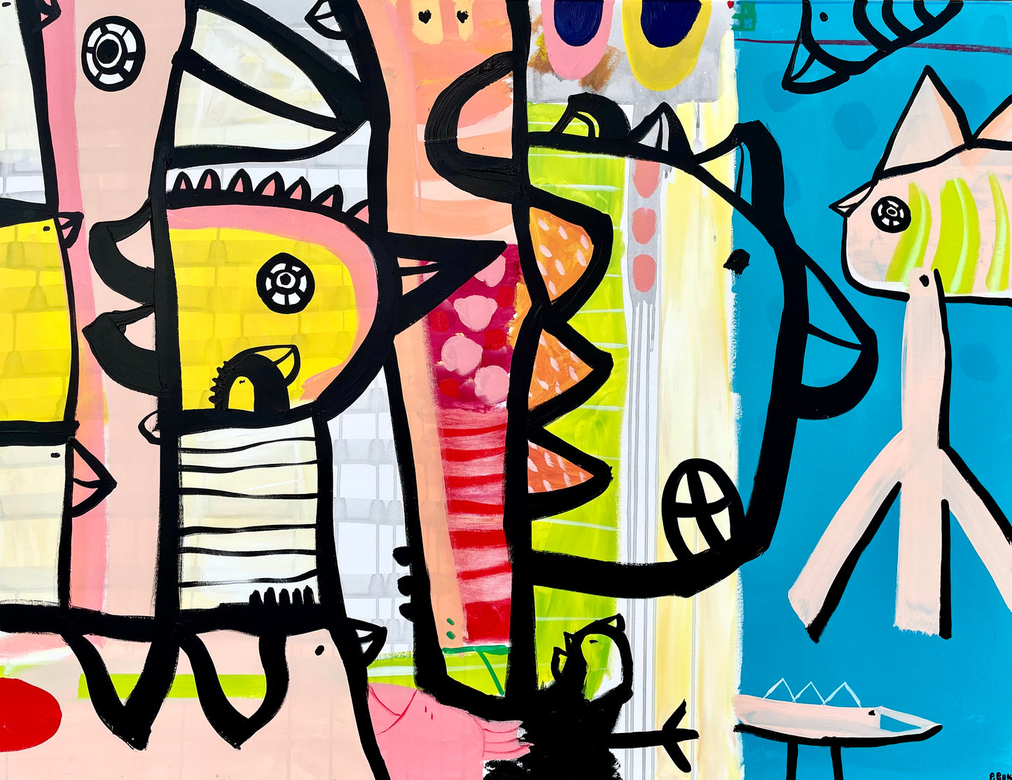 Maleri på lærred 100x130 cm