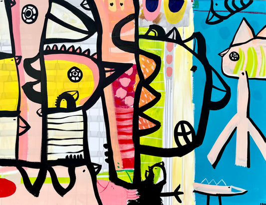 Maleri på lærred 100x130 cm