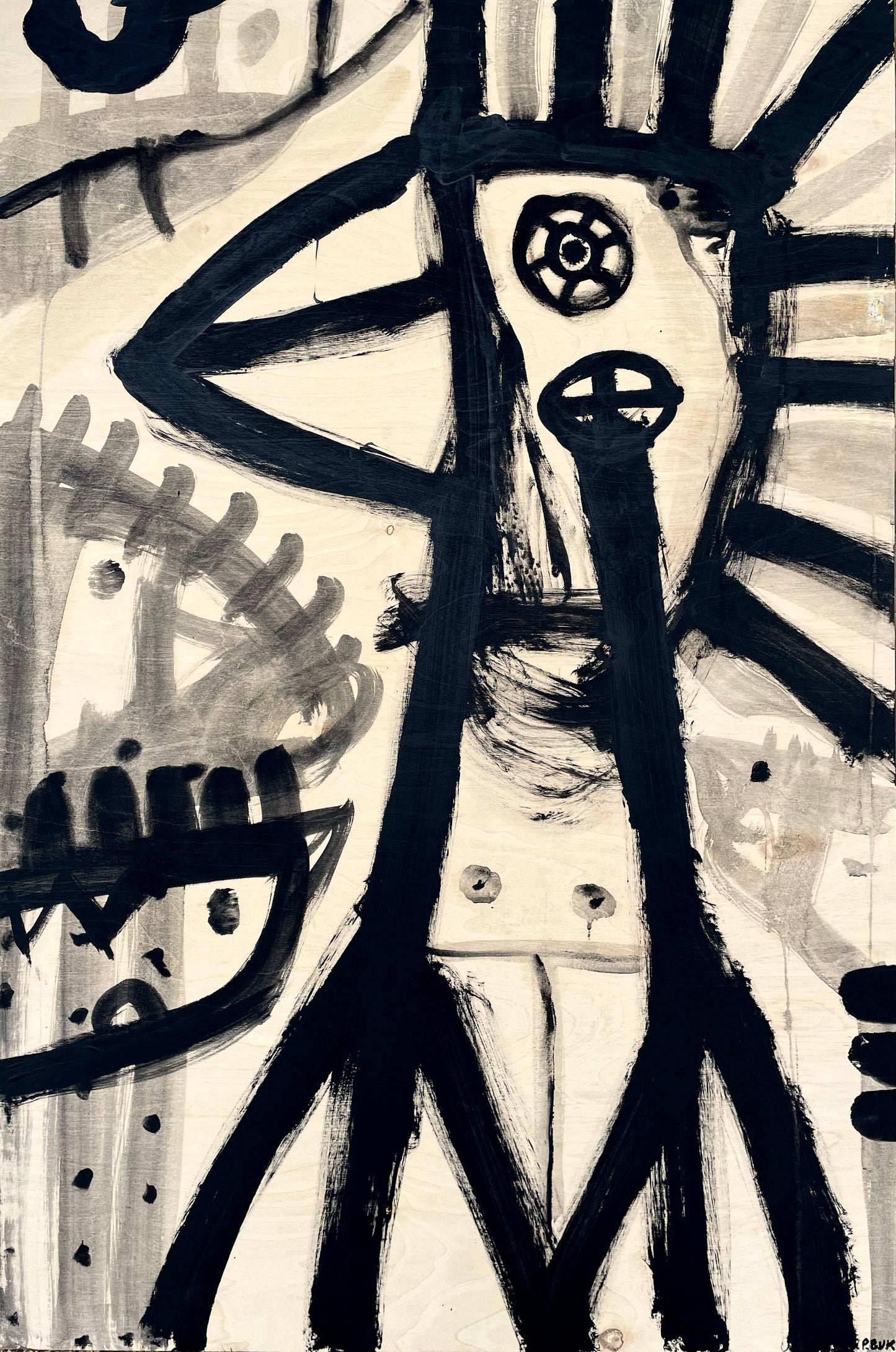 Maleri på krydsfiner 120x80 cm