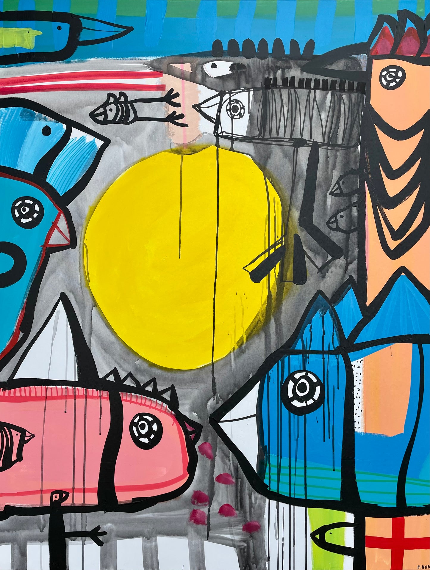 Maleri på lærred 130x100 cm